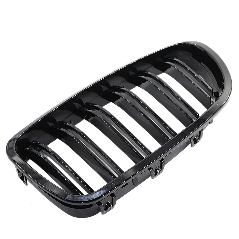 2 шт. автомобиль Стиль черный глянец передней почек двойная планка решетка для BMW