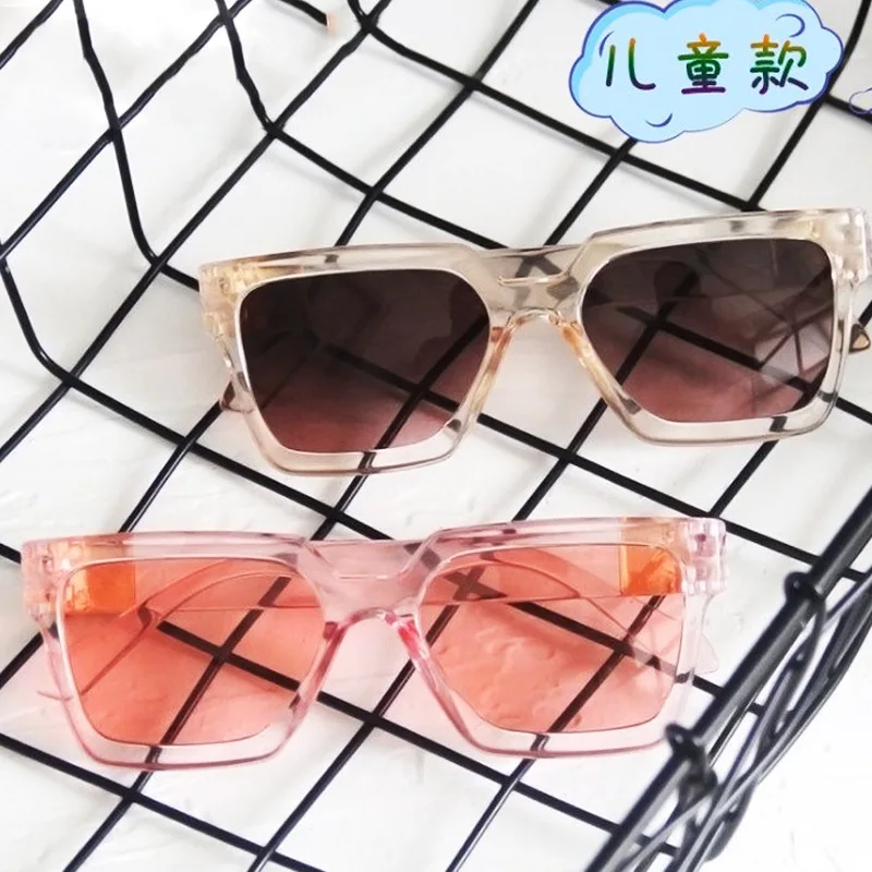 

Fashion Child Oversized Sunglasses Kids Plastic Siamese Square Sunglasses Children Sun Glasses Girls Boys Okulary Oculos 2021