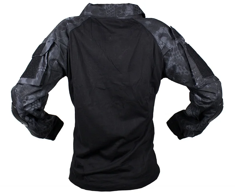 

Kryptek Typhon Camo G2 Army Tactical Shirt Long Sleeve Quick Dry Men Camouflage Airsoft Military Combat Hiking Hunting T Shirt