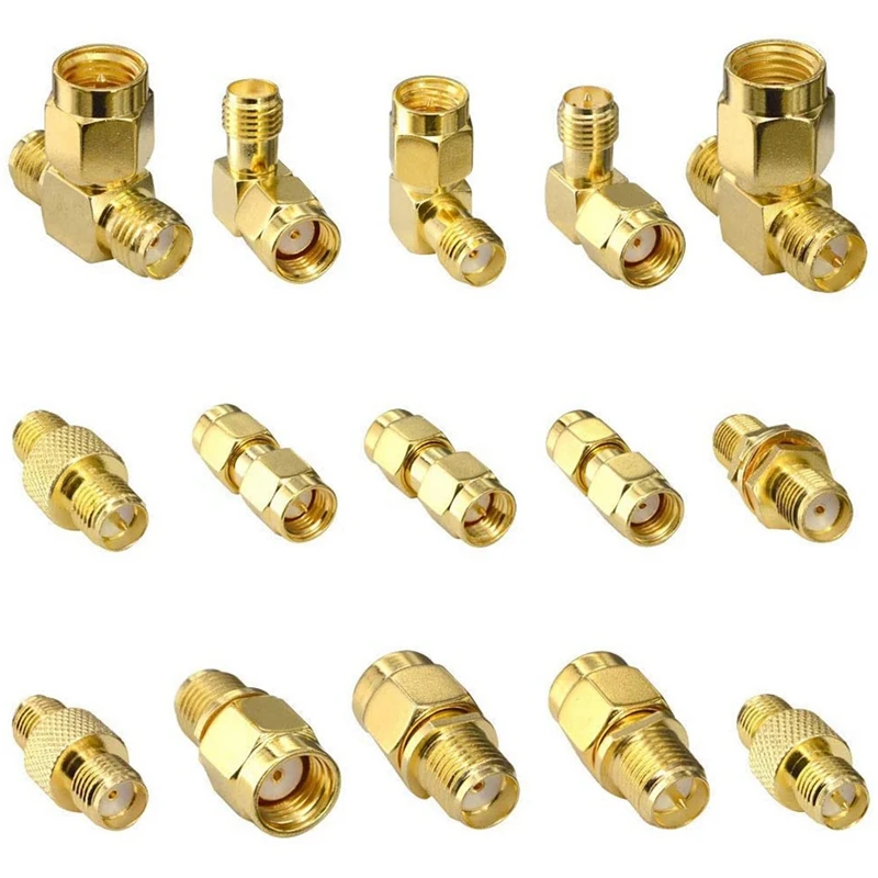 

15 Type RF Antenna Adapter Kit SMA Connector SMA Male Female Converter for WiFi Antenna Extension Cable Goggles Antenna