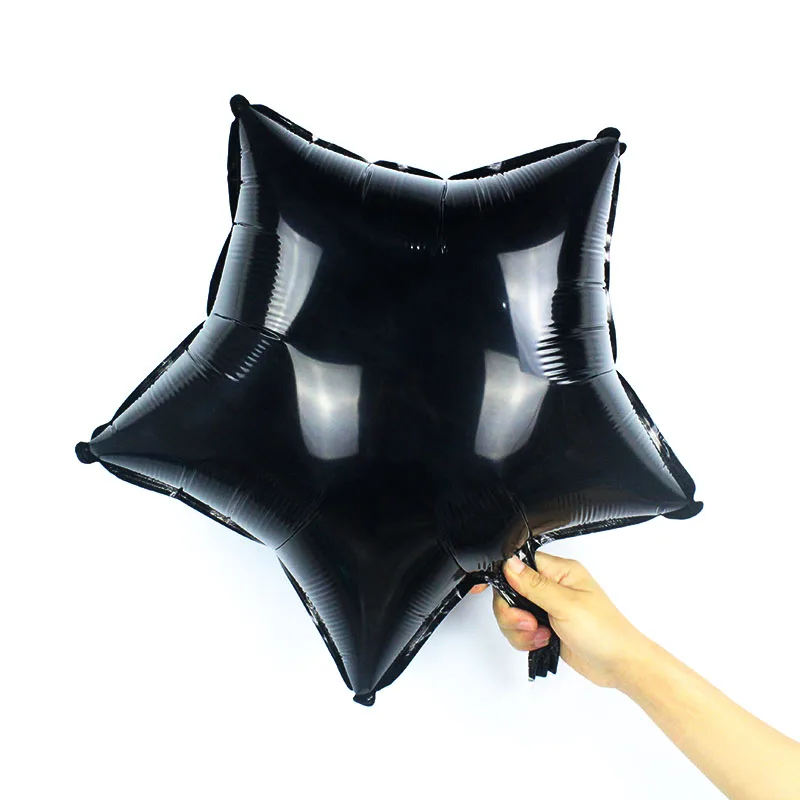 black star 1pc Шарики с пандой из мультфильма звезда латекс черный номер Счастливый День Рождения Вечеринка для украшения детского душа дети животное баллон подарки - Цвет: black star 1pc
