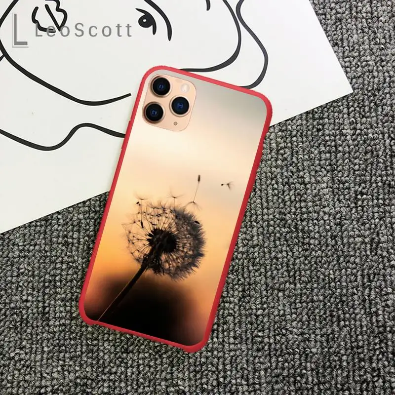 

Dandelion flowers color white Phone Case Candy Color for iPhone 11 12 mini pro XS MAX 8 7 6 6S Plus X 5S SE 2020 XR cover funda