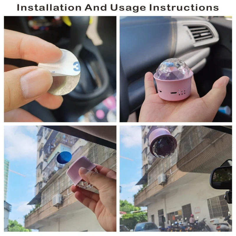 Мини Беспроводной чешское стекло диско шар светильник музыкальный звуковой