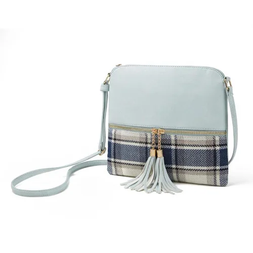 light-blue REPRCLA, новые винтажные женские сумки-мессенджеры из искусственной кожи, сумка через плечо с кисточками, женская сумка - Цвет: light-blue