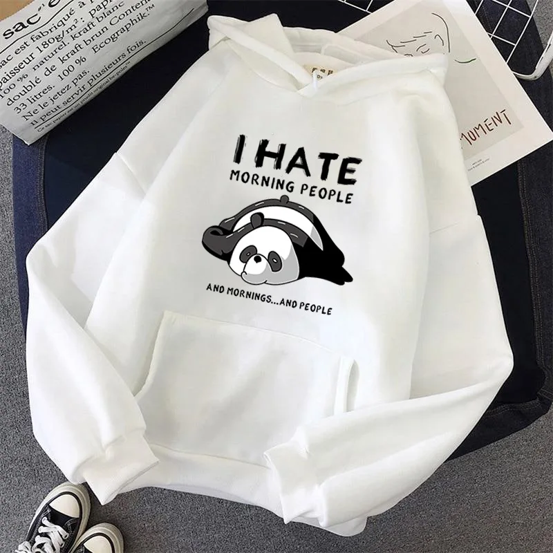 

Winter Korean Harajuku Women's Sweatshirt Kawaii All-match Male/Female Cartoon Cute Panda Print Couple Hoodie
