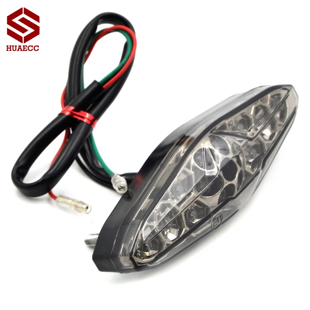 

Motorcycle Tail Light 12V 2W E11 Mark LED Brake Light License Plate Lamp Taillight Bracket for Motorbike ATV SUVs Electrombile