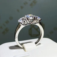 18k white gold moissanite ring vvs1 excellent round cut special style moissanite jewelry anniversary ring engagement gift