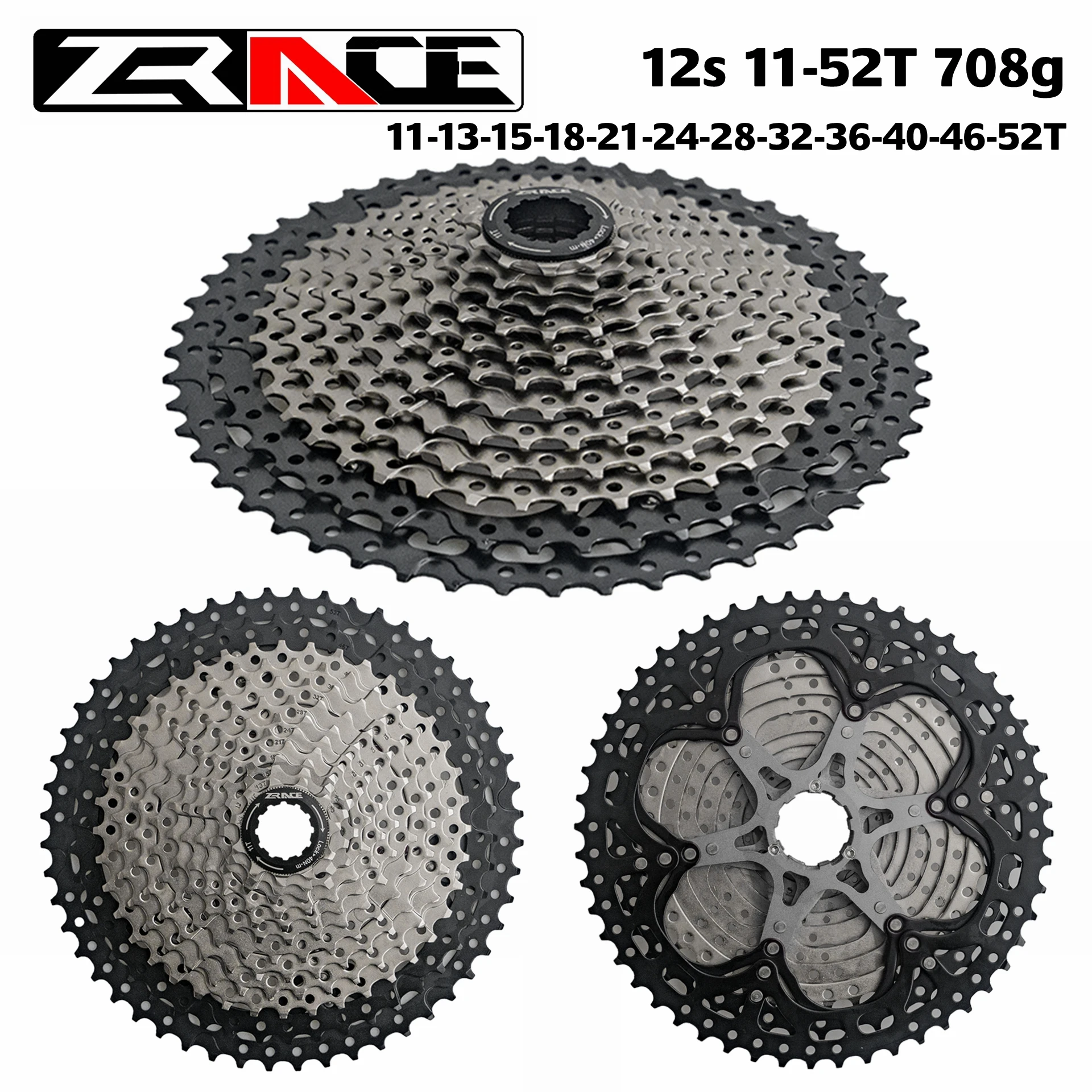 12s 52T ZRACE кассета для велосипеда 8 9 10 11 скоростей MTB велосипед freewheel 11-42 T/11-46 T/11-50 T/11-52 T для ALIVIO/DEORE/SLX/XT - Цвет: 12s 52T