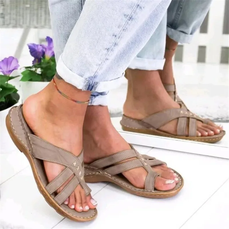 

Women Slippers Summer Slides Beach Sandals Wedges Heels Platform Shoes Solid Color Outside Slippers Flip Flops Big Size 35-43