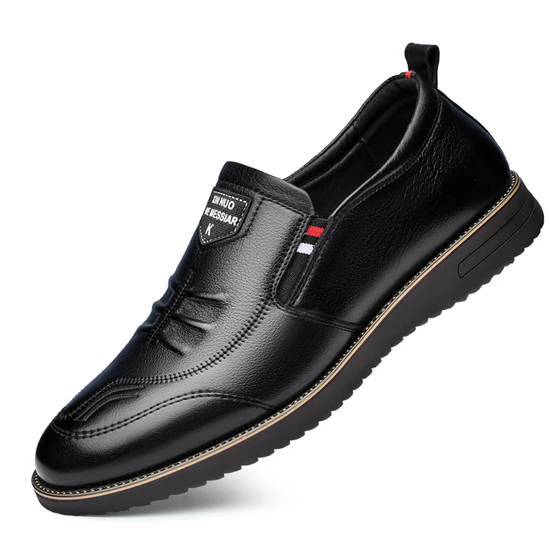 

Leather Shoes Men 2021 New Leather British Casual Shoes Men's Soft Sole Wear-Resistant Tendon Sole Men's Shoes