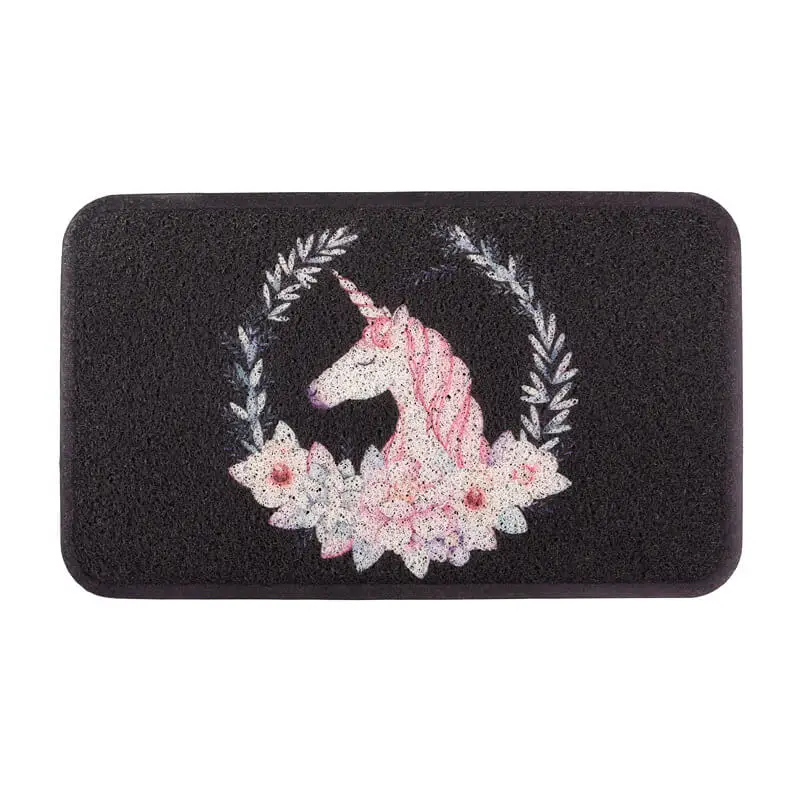 Unicorn Shaped Floor Rug 45*75cm Non-slip PVC Area Carpet Cleaning Home Decor Bath Mat Doormat for Living Room | Дом и сад