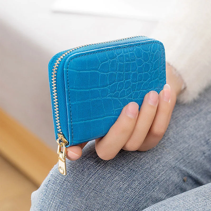 

Free Shipping antimagnetic card holder fashion zipper bag portable storage bag