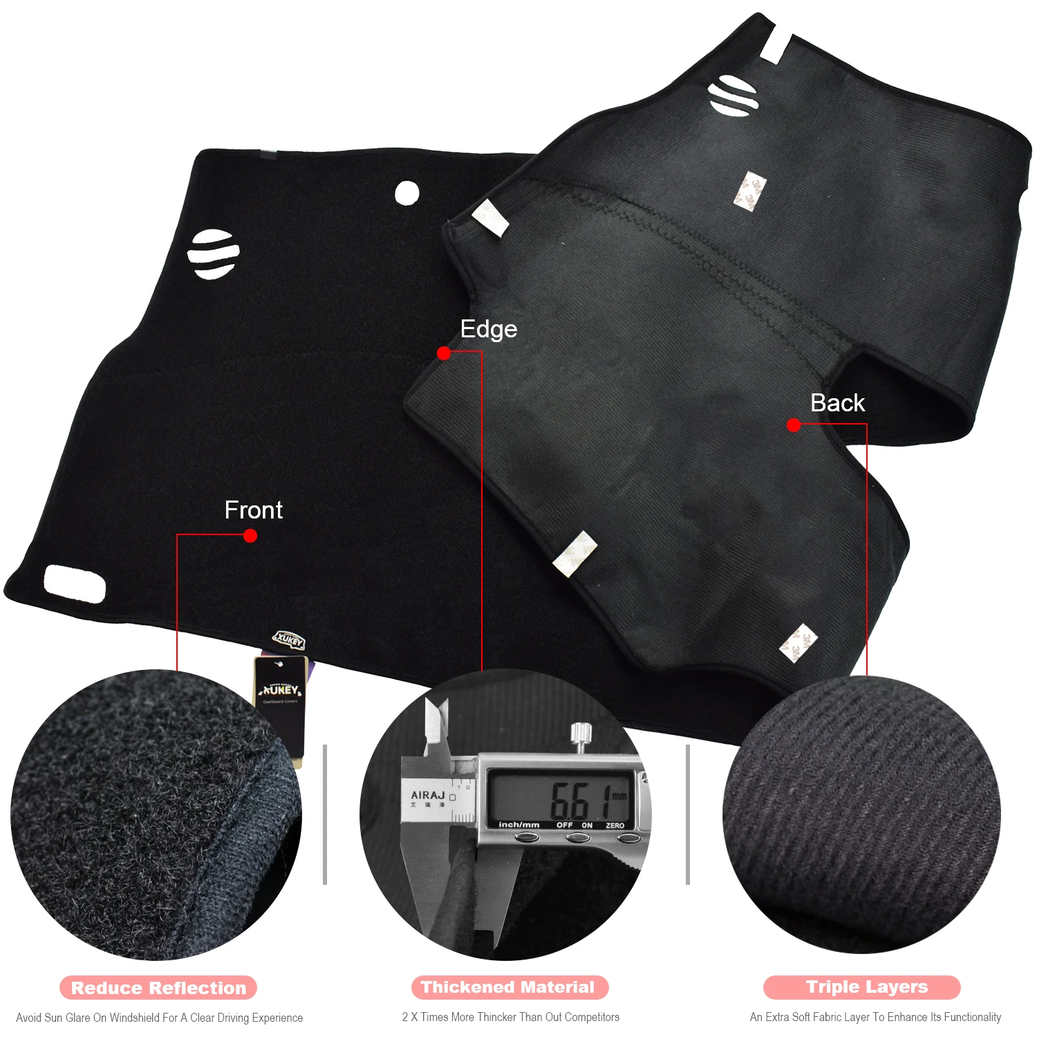 Коврик Xukey для приборной панели коврик Toyota Prius 2010 2011 2012 2013 2014 2015 XW30 ковер от