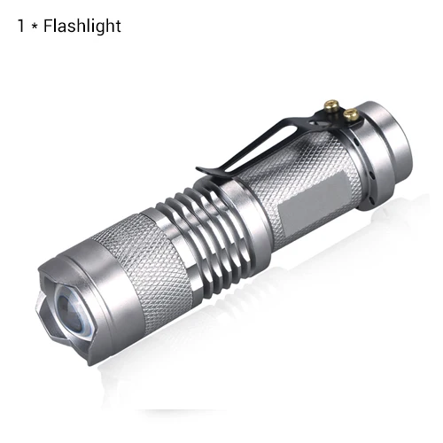 Package A Gray Body Мини-фонарик с регулируемым фокусом CREE Q5 2000 люмен светодиодный фонарь AA 14500 фонарь Linterna светодиодный с креплением - Испускаемый цвет: Package A Gray Body