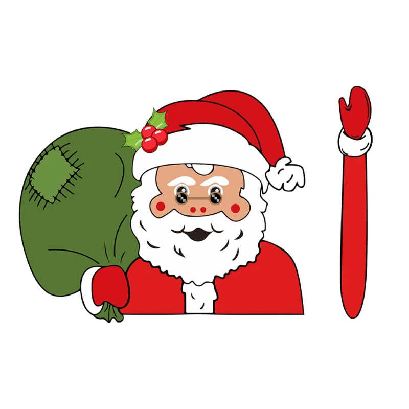 

Car Rear Sticker Christmas Car Windshield Sticker PVC Rear Window Decal Decoration Car Accessories