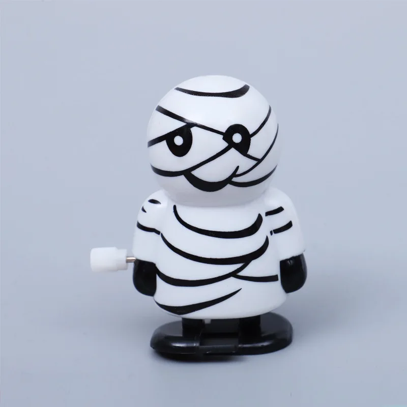 White mummy Зомби вампир призрак тыква Хэллоуин Рождественские игрушки с цепью глаза прыгающие зубы и прыгающие зубы Ретро винтажные игрушки заводные - Цвет: White mummy