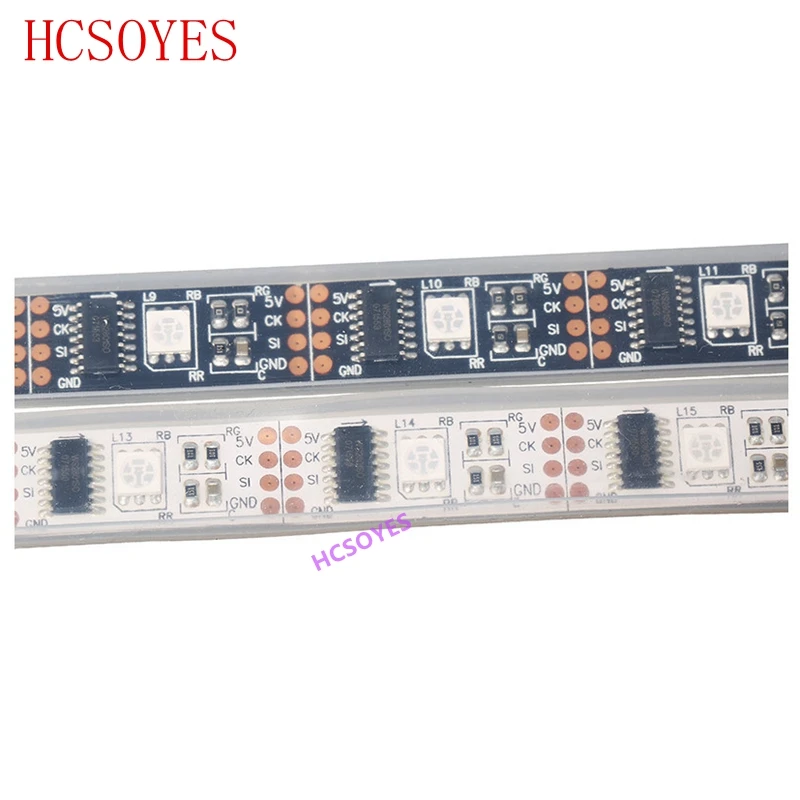 1 м/5 м DC5V ws2801 индивидуально Адресуемая 32 СВЕТОДИОДА/М 5050 RGB лента 12 мм TV Led