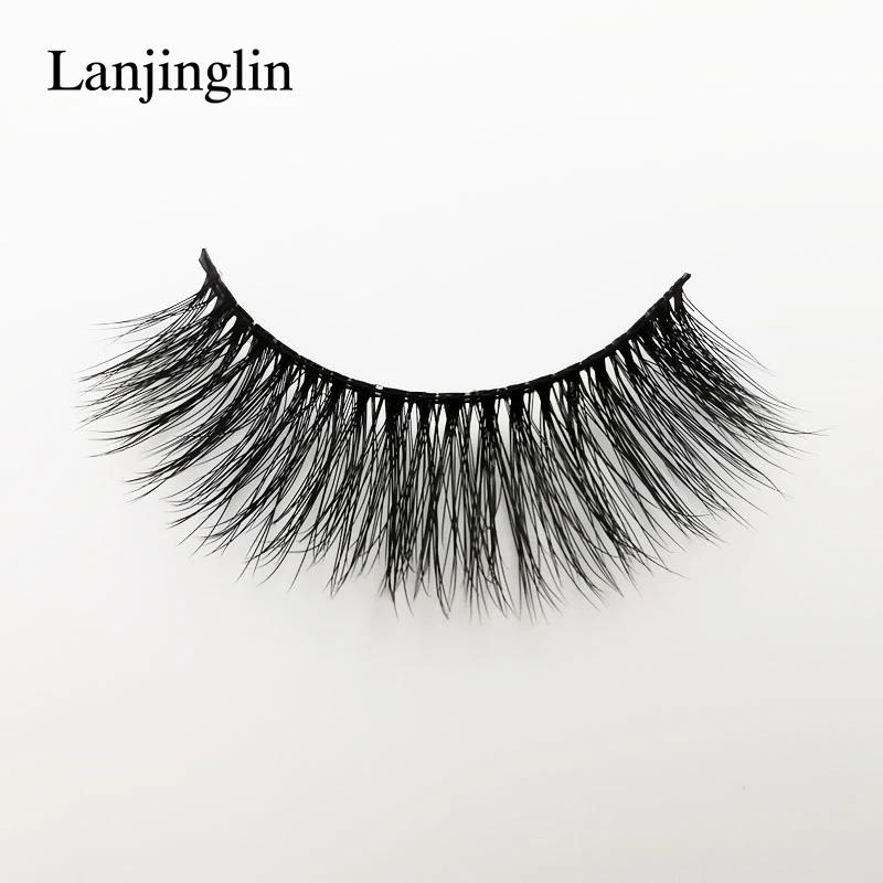 LANJINGLIN 3 пары норковые ресницы искусственные волосы 3d макияж глаз пушистые