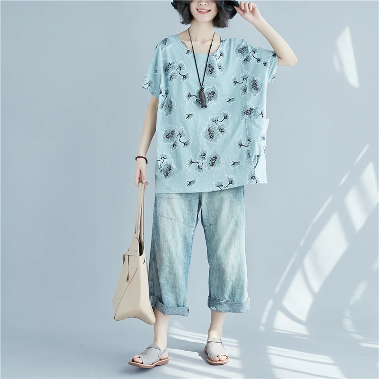 2020 женская летняя модная свободная футболка с коротким рукавом и боковыми