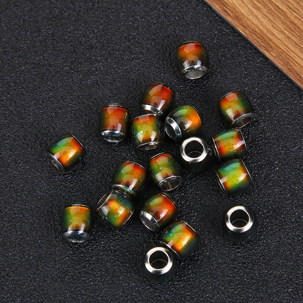 5 шт./лот бусины с изменением температуры настроения большими отверстиями