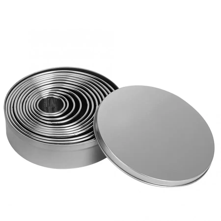 12 шт. круглый из нержавеющей стали форма для печенья тесто резак с зубами DIY Форма