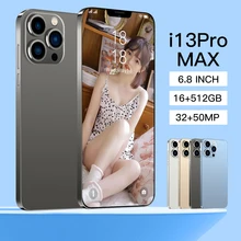 Smartphone I13 Pro Max, téléphone mobile 5G, débloqué, double Sim, batterie 6800mAh, 16 go, 512 go, écran 6.8 pouces, 10 cœurs, Android 11  (1)