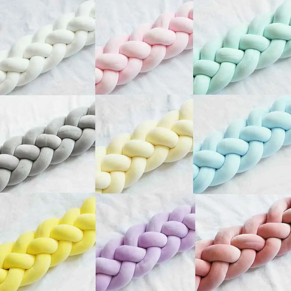 2 м ручной работы для Nodic узел новорожденного кровать бампер длинная плетеная