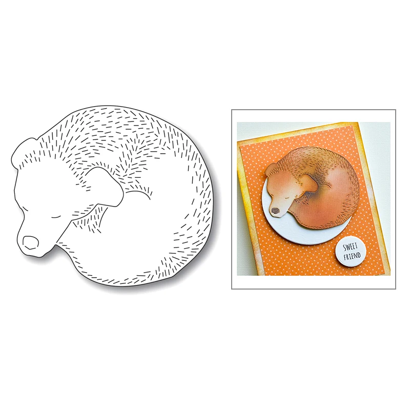 3D лежачий щенок собака животное 2020 новые металлические штампы трафареты для