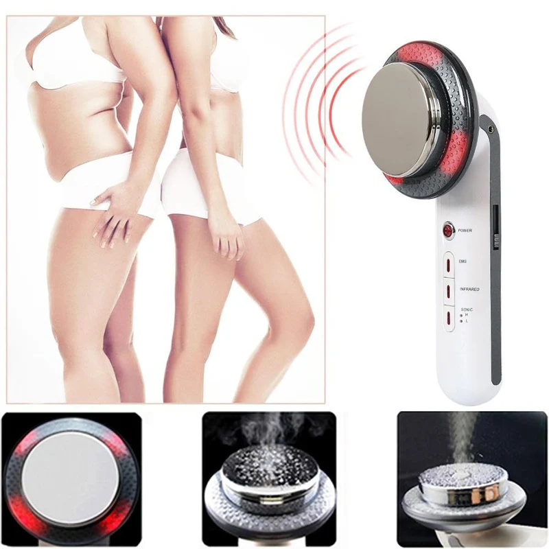 Slimming Instrument Ultrasonic Massager EMS Infrared Heat Device Electric Anti-Cellulite Machine Lipo Weight Loss Products | Красота и