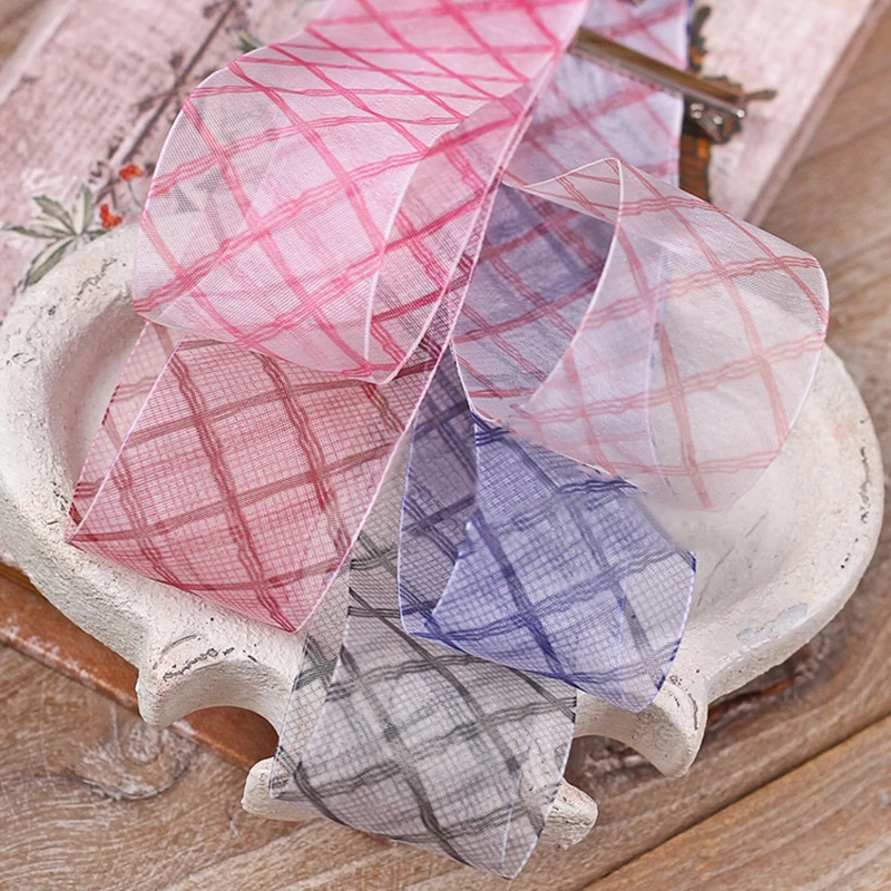 5 ярдов/партия сетка Снежная пряжа Марля органза ленты для DIY ремесло волос бант