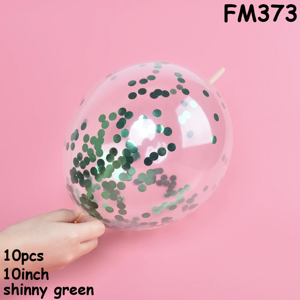 FM373 tail balloons 10 шт прозрачные воздушные шары с аппликацией в виде Золотой Звезды конфетти из фольги прозрачные воздушные шары с днем рождения Baby Shower Свадьба розовое золото вечерние украшения - Цвет: FM373 tail balloons