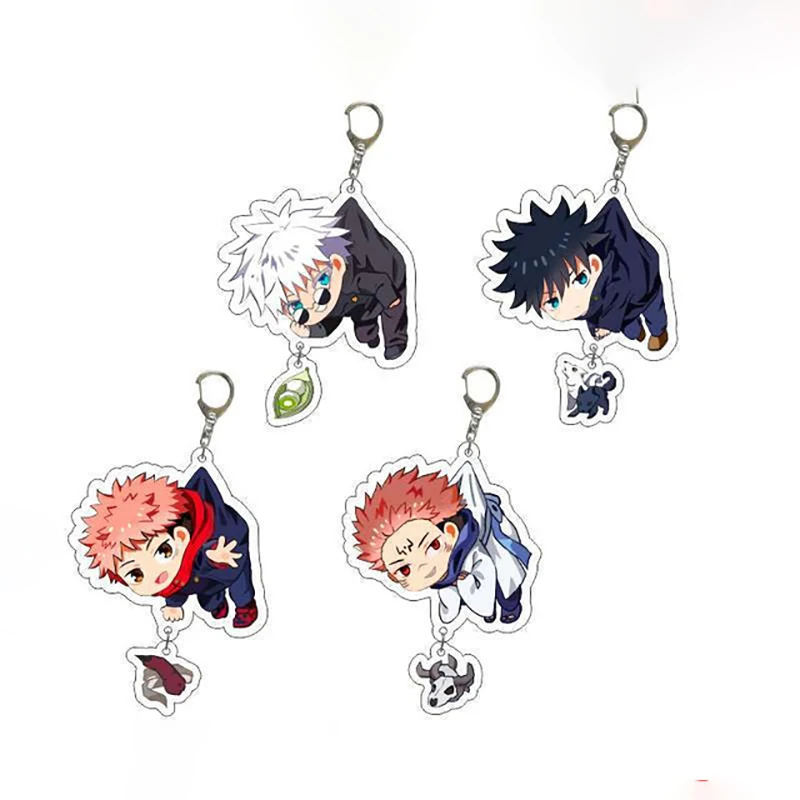 

Keychain Pendant Anime Jujutsu Kaisen Double Printing Acrylic Key Chain Jade Pendant Customization