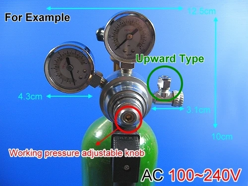 Новый регулятор давления CO2 с магнитной системой аквариумный клапан соленоидный