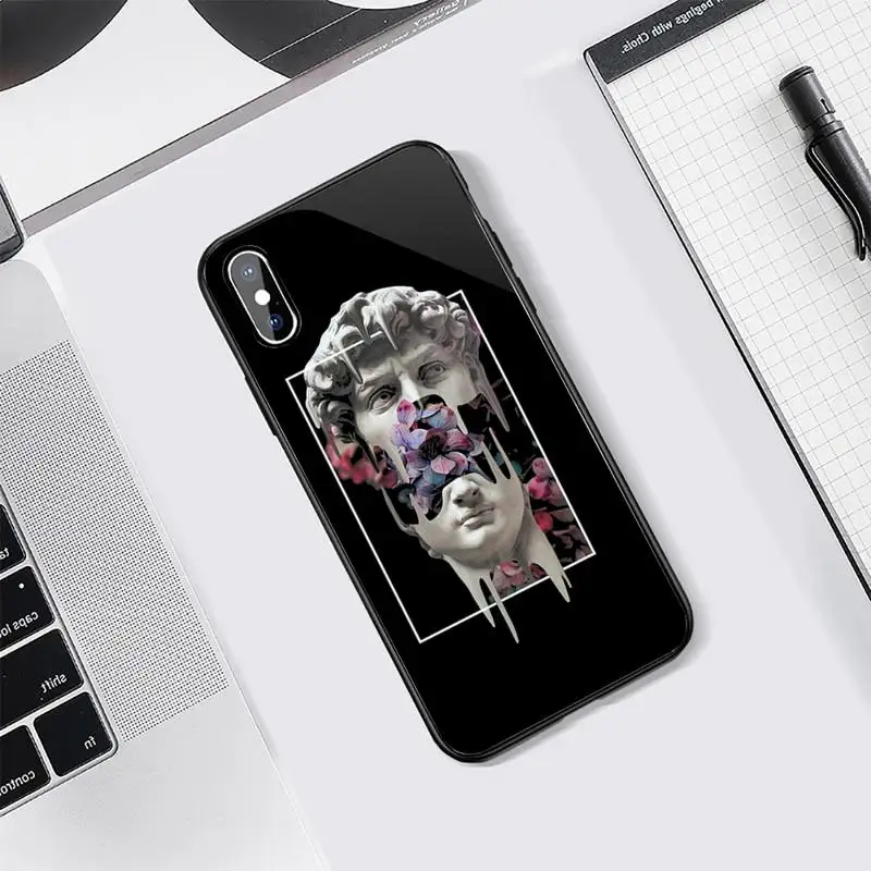 

Statue Abstract Art David Medusa Phone Cases Tempered glass For iphone 5C 6 6S 7 8 plus X XS XR 11 PRO MAX