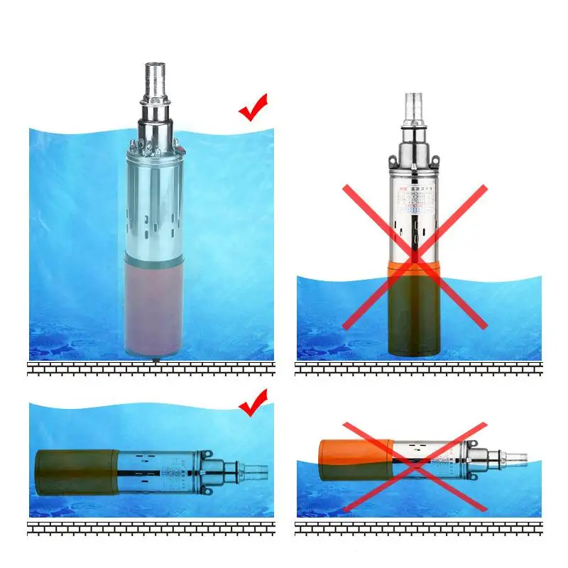 

12V/24V High Lift 60m 280W Solar Water Pump High Pressure Deep Well Pump Submersible DC Pump Agricultural Irrigation Garden Home