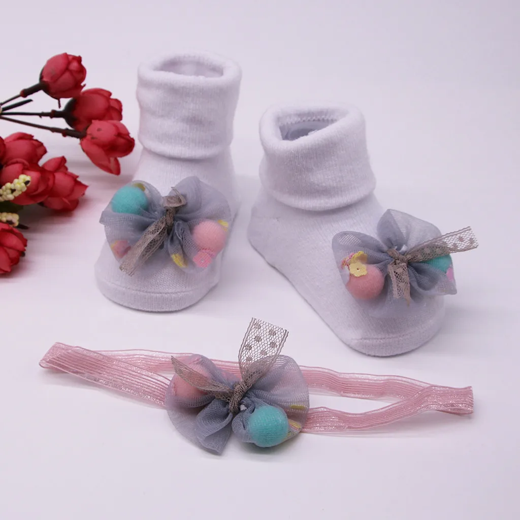 Носки для новорожденных носки нескользящие с ремнем маленьких девочек мягкие