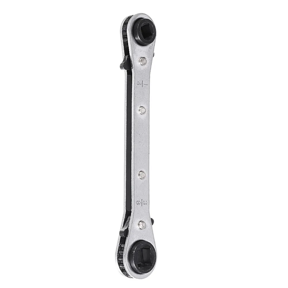 

Double End Ratchet Wrench 1/4\" 3/8\" 3/16\" 5/16\" Port Valve HVAC/Refrigeration Spanner Tool Square Socket Torque Wrench