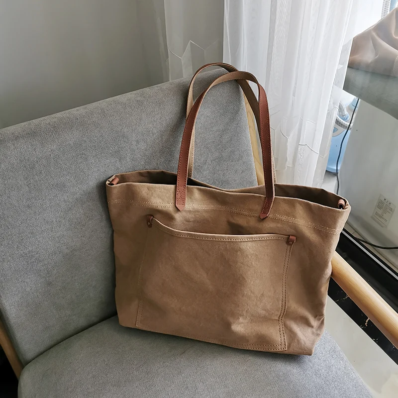 Холщовая большая сумка с японским мультяшным рисунком сумки через плечо для