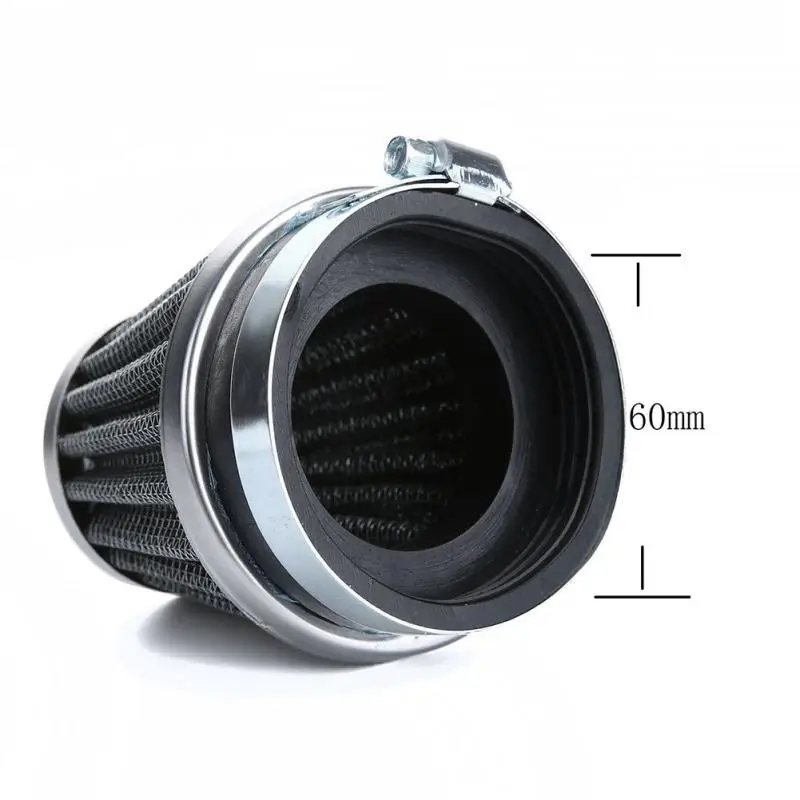 

New Motorcycle Air Filter Mushroom Head Filters Universal 60mm Motorcycle ATV Air Intake Filter Cleaner Black