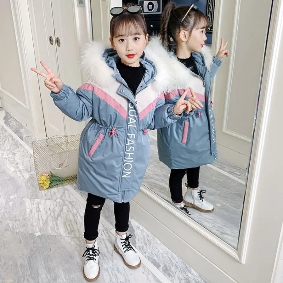 

Girls Jackets Kids Coat Children Winter Outerwear & Coats Casual Baby Girls Clothes Autumn Winter fur Jacket Parkas 3T- 14 Years