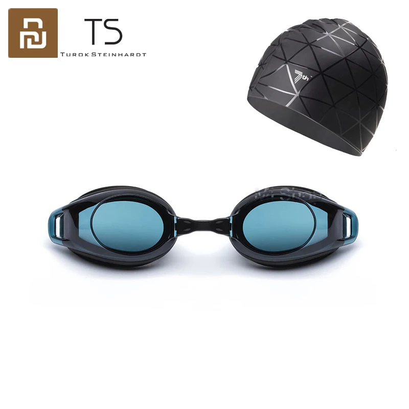 

Original TS Adult Swimming Goggles Swimming Glass HD Anti-fog 3 Replaceable Nose Stump with Silicone Gasket Widder Angle Goggles
