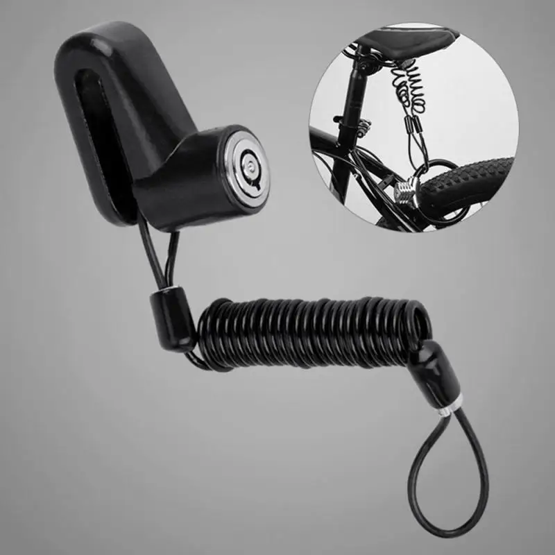 1.2mbike Anti-theft Spring Rope Motorcycle Scooter Disc Lock Cable Security Reminder Bike Moto Tools Bicycle Helmet Warning | Спорт и