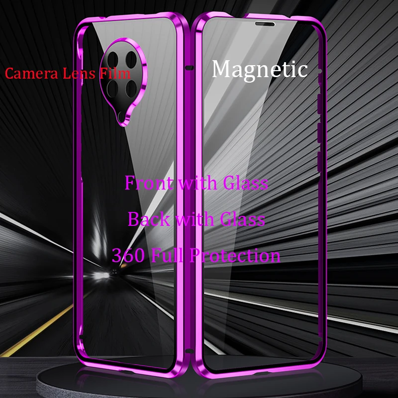Магнитный чехол для Xiaomi Redmi K30 Pro двусторонний стеклянный объектива камеры K30Pro