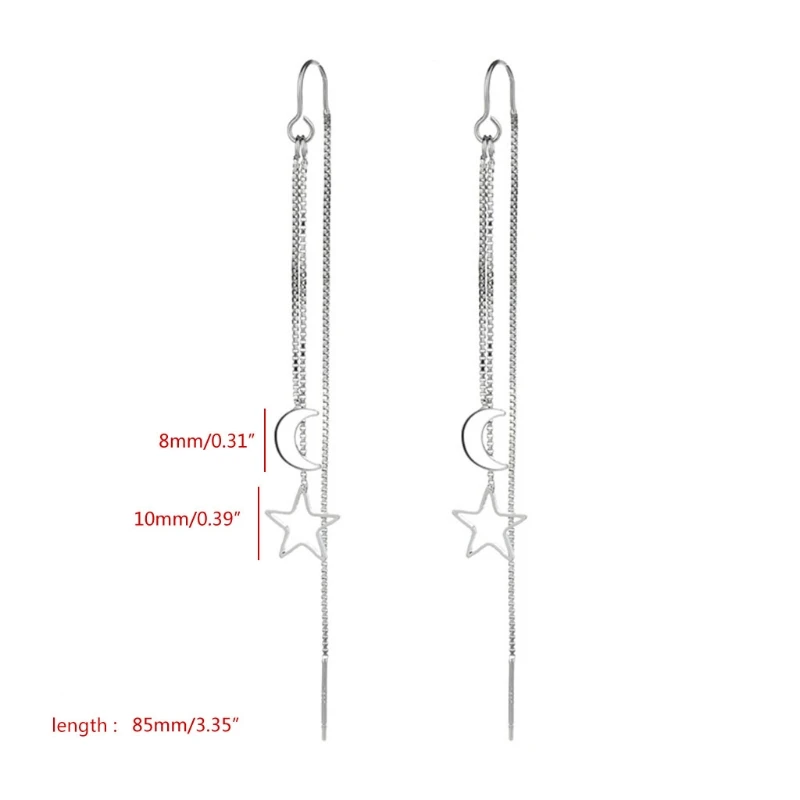 Полые серьги-капли звезда и Луна означает что любовь никогда не изменится до