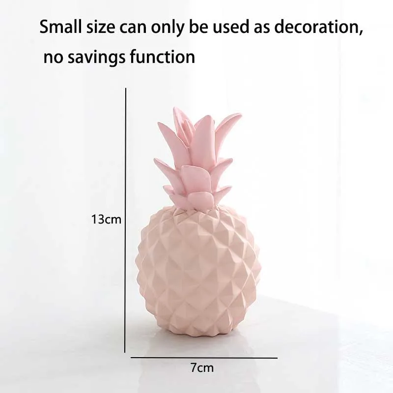 small Pink Скандинавский ананас копилка керамика копилка для детей Spaarpot Органайзер девушка спальня декоративные украшения - Цвет: small Pink