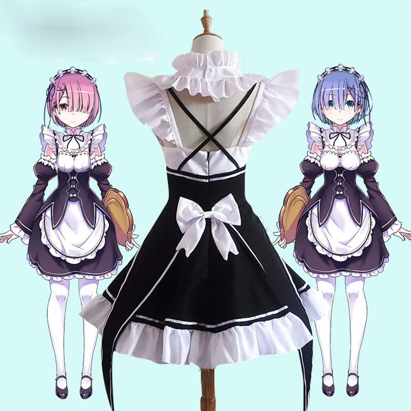 Re:zero Kara Hajimeru Isekai Seikatsu Re Life In a другой мир кавайные сестры Рам/Рем Косплей Костюм