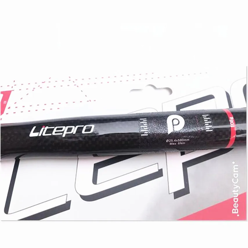 Складной велосипедный руль Litepro BMX цельный карбоновый 25 4 мм прямой