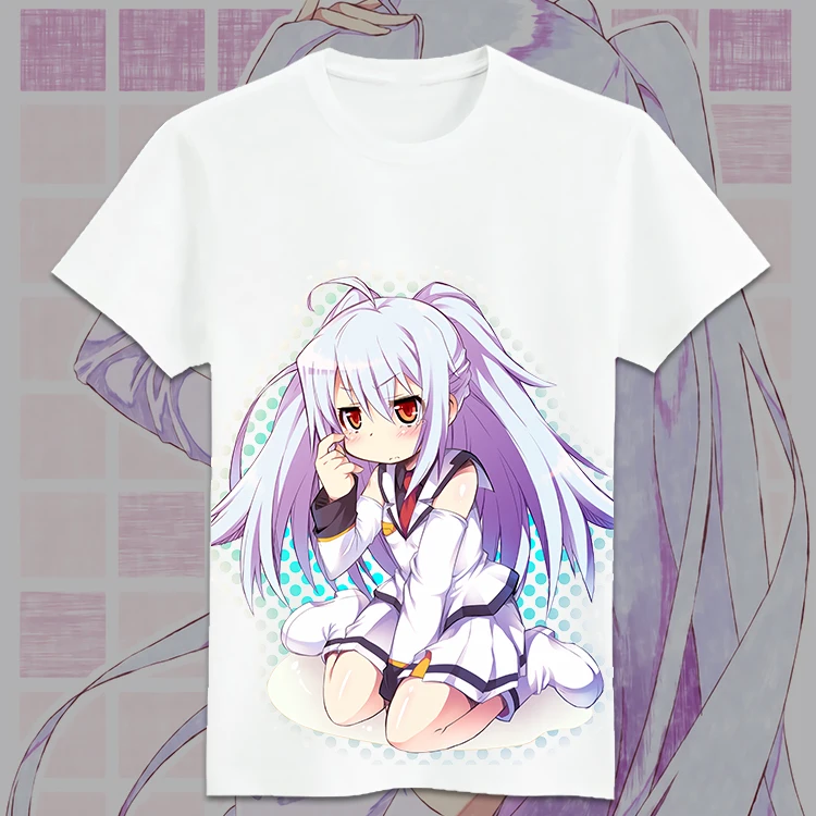 Японский аниме-футболка для косплея Plastic Memories Исла Кинушима Мичиру Картонная печать Летняя футболка Graphic Casual Top Tee on.