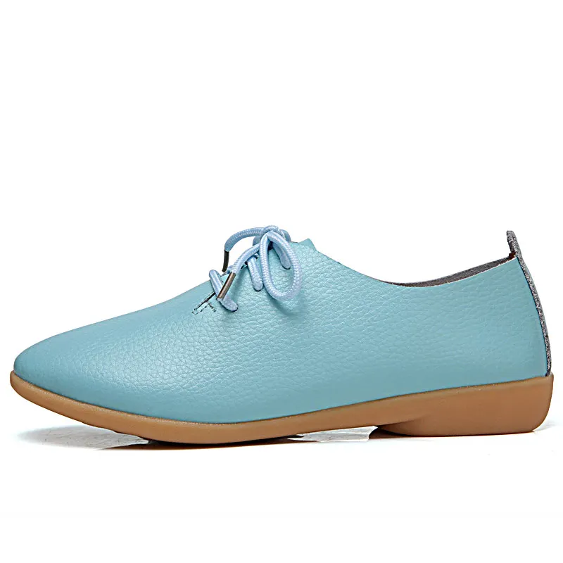 

shoes women flats leather shoes female fashion casual comfortable women shoes solid lace-up summer shoes woman