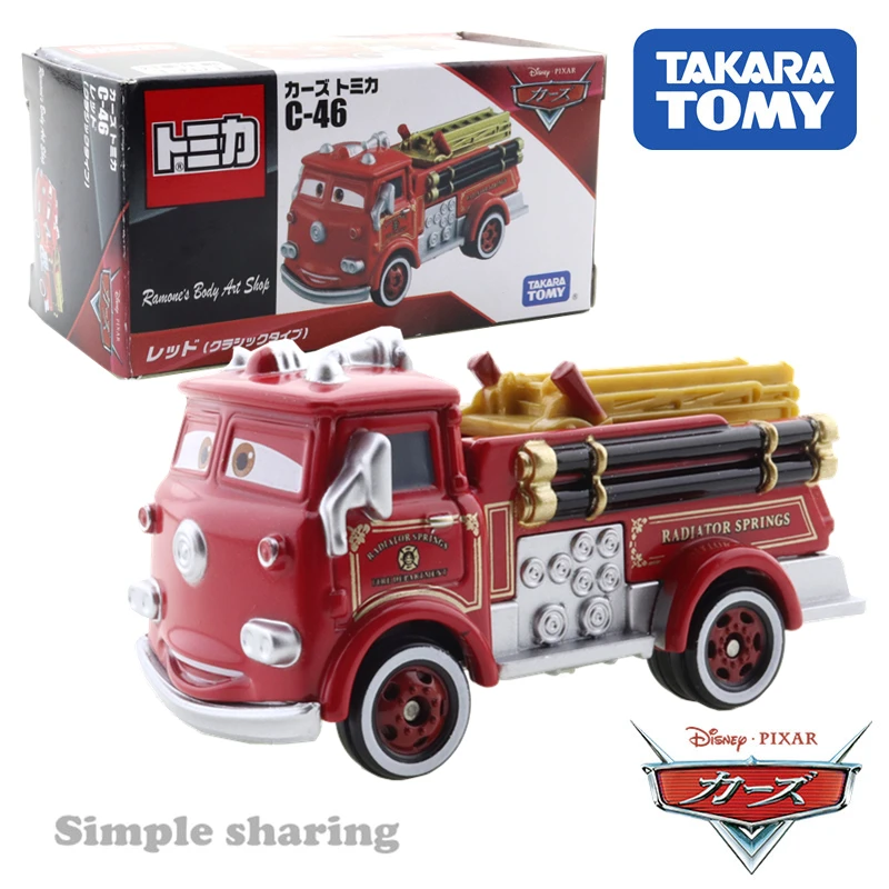 

Такара Томи, Disney тачки, томика, цвет красный, кассета, популярная детская модель, литая металлическая модель